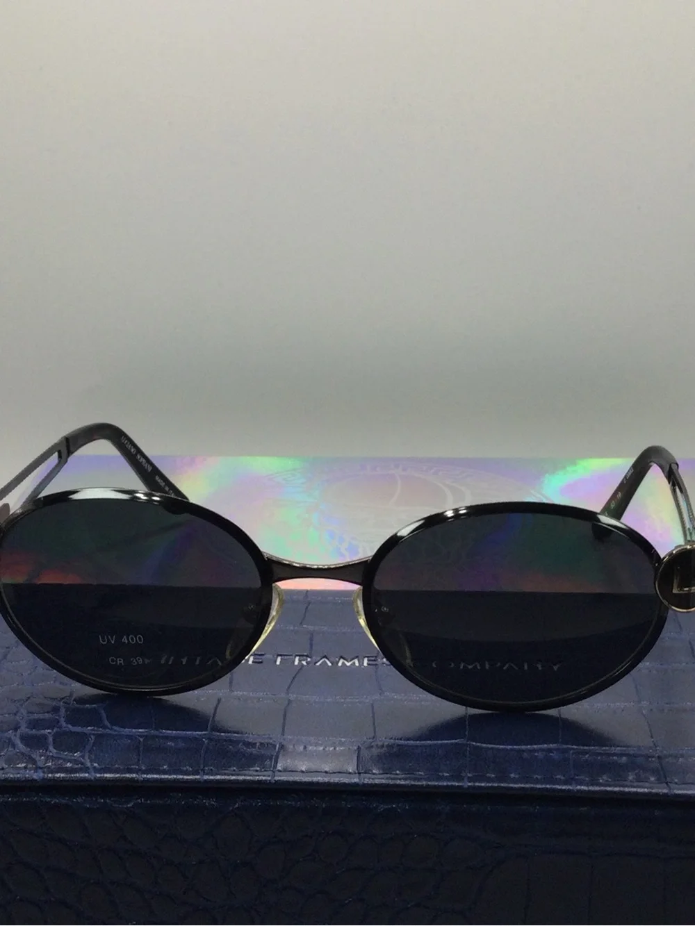 Luciano Soprani Black Sunglasses Arm - Made in Italy